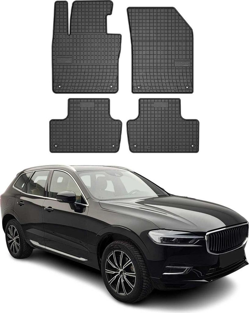 2017-2025 Volvo XC60 Podlahové rohože gumové černé 4 ks Obrázek produktu 