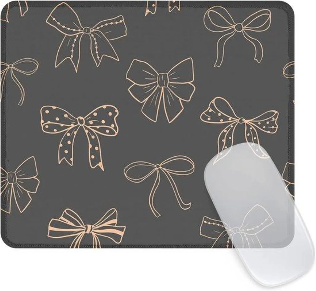Tapis de souris gris pour ordinateur, surface étanche et base gomme stable