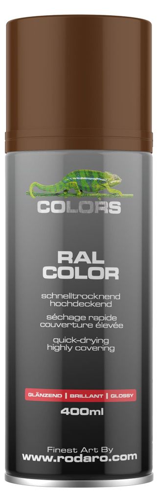 COLORS Sprühlack - 400ml Spraydose | RAL8011 - Nussbraun Glanz