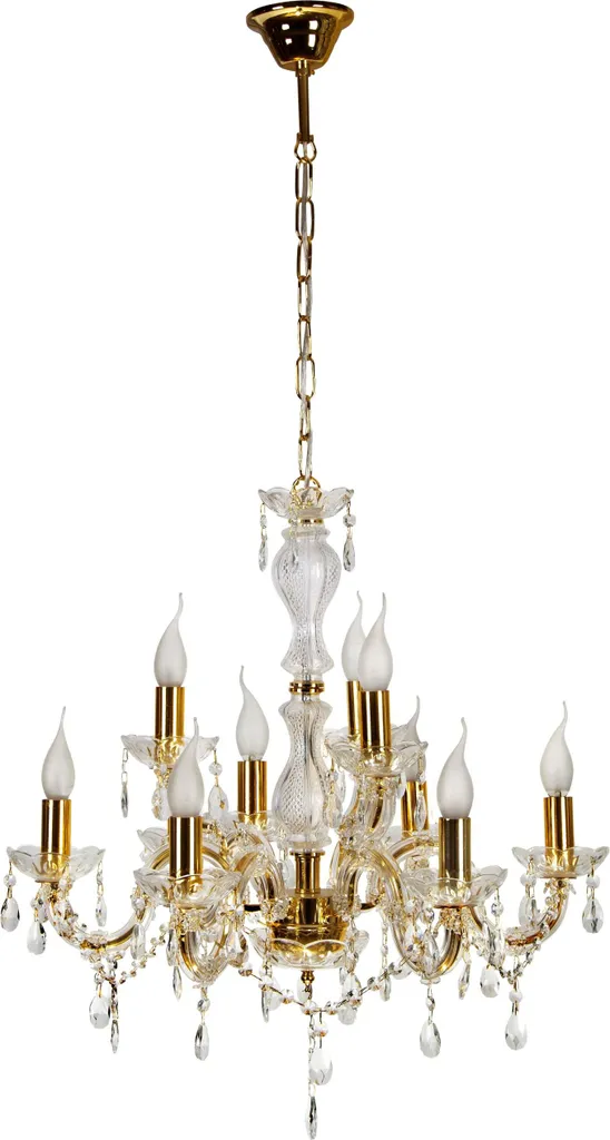 Plafonnier Suspension Maria Teresa en Verre et Chrome pour Salon Chic