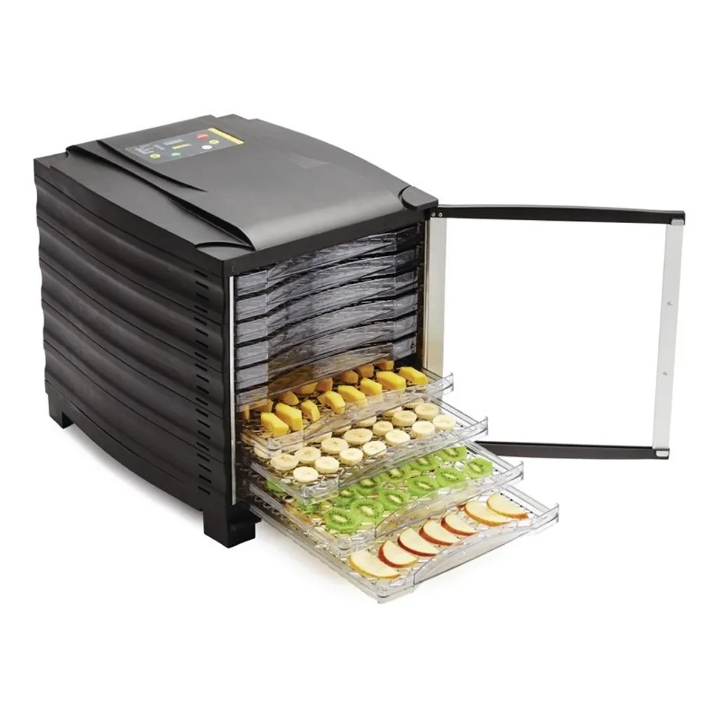 Déshydrateur alimentaire 10 plateaux inox pour fruits, légumes et viande