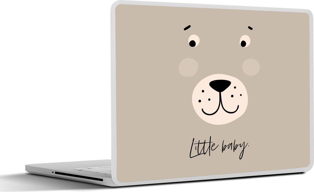 MuchoWow Laptop Aufkleber Sticker Cover Zitate - Sprichwörter - Kleines Baby - Kinder - Baby - Jungen - Mädchen 32.5x23.5 cm - Sticker für Lap...