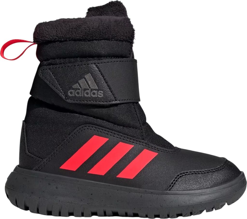 Adidas Winterplay Kinder Winterstiefel Kinderstiefel Boots Stiefel Klett schwarz/rot IF1718, Schuhgröße:31.5 EU
