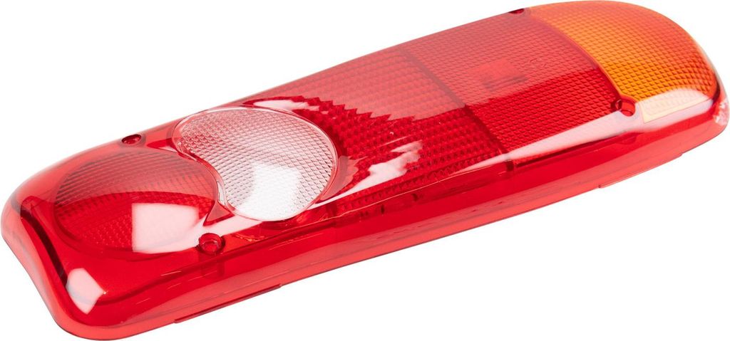 A car taillight lens on a white background.