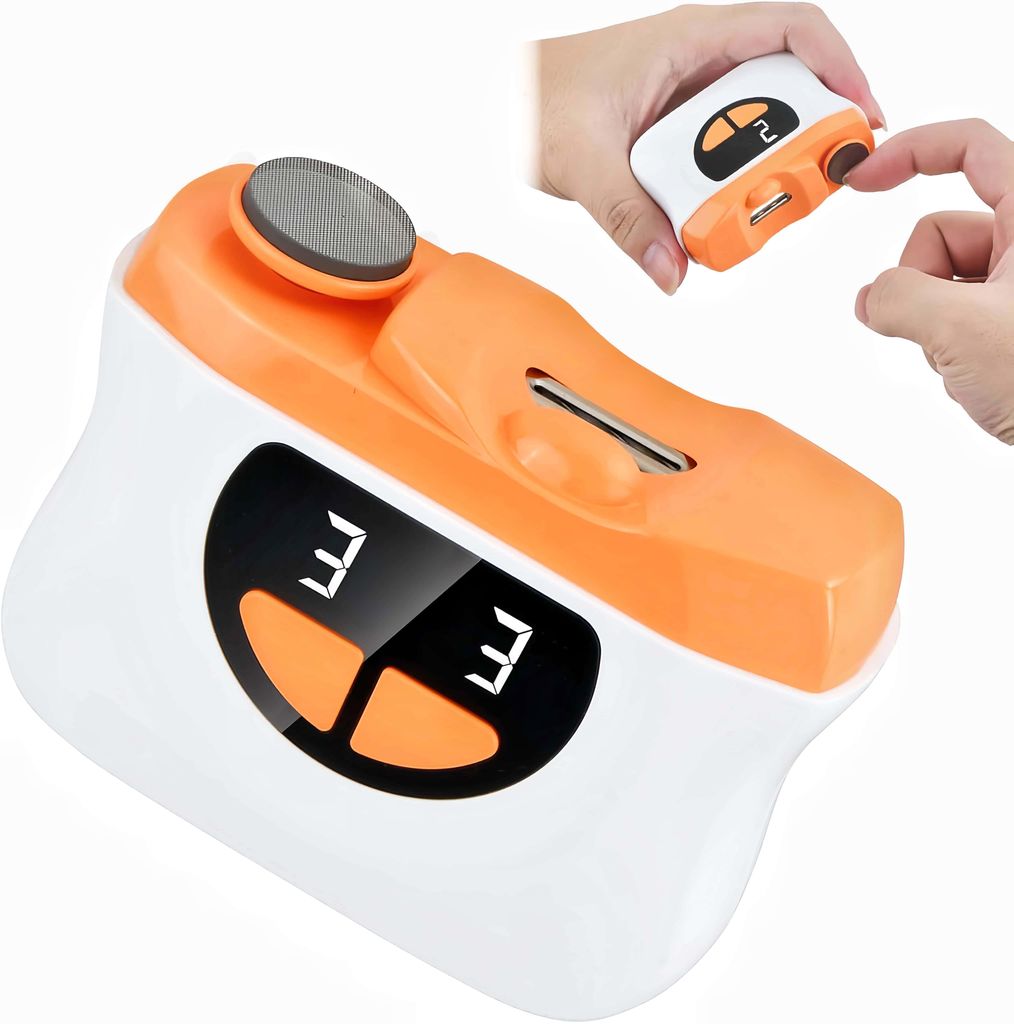 Elektrischer Nagelknipser, 3-in-1 Automatischer Nagelschneider Nagelfeile Nagelpolierer mit LED-Licht für Babys, Kinder, Erwachsene, Senioren