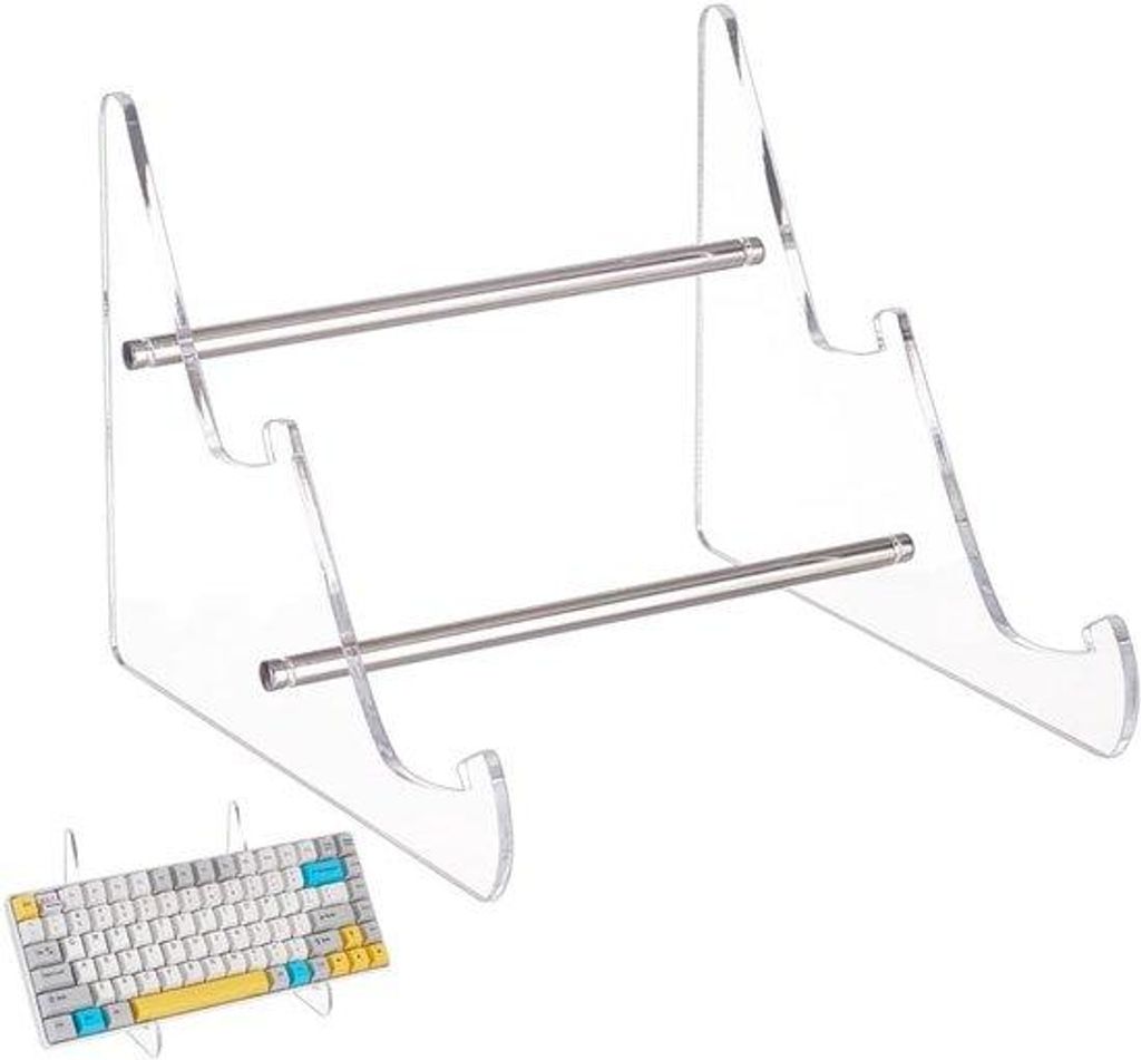 Durchsichtiger 2-Stufiger Schreibtischhalter für Tastatur und Tablet