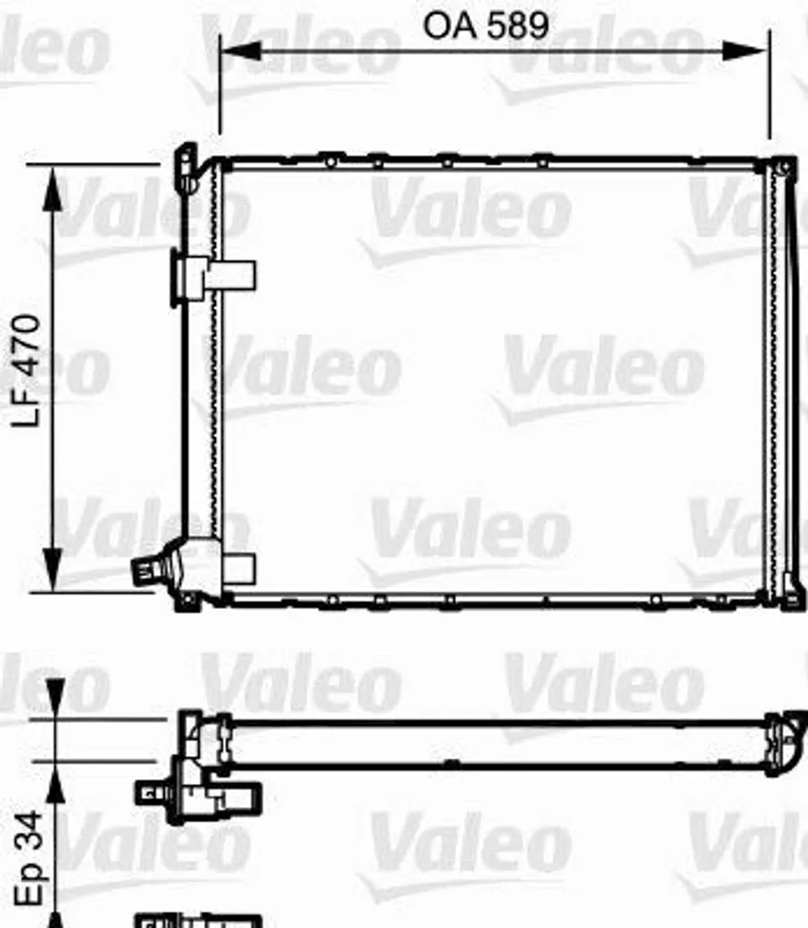 Radiateur Aluminium VALEO 730548 - Haute Performance pour Safrane B54