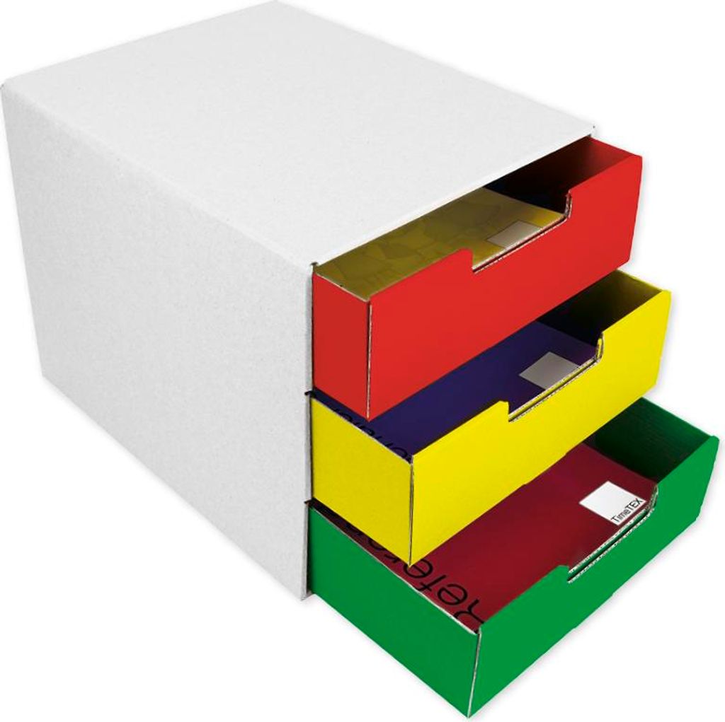 TimeTEX Schubladen-Box A4 "ColorFIT" mit 3 Schüben, aus Produktbild 