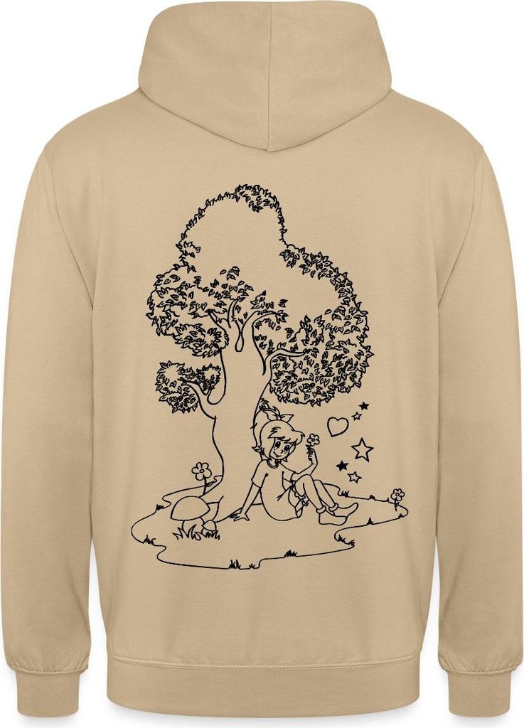 Spreadshirt Bibi Blocksberg Mit Bibi Und Großem Baum Uni Hoodie, S, Beige