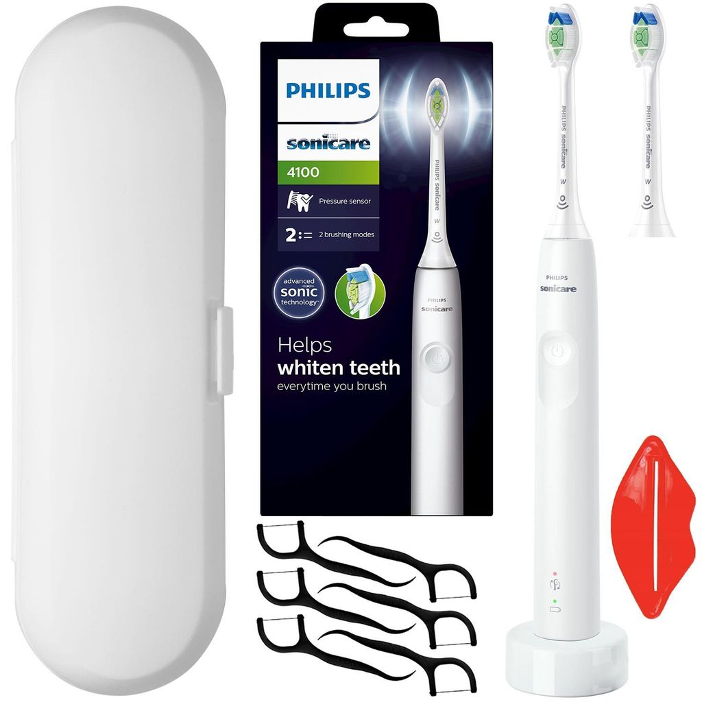 Philips Sonicare HX3681/33 Elektrische Schallzahnbürste mit Reiseetui und Ersatzbürstenkopf, Weiß
