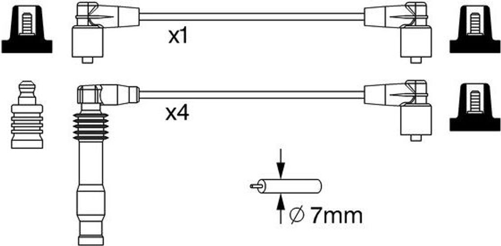 Bosch Zündleitungssatz 0 986 357 233