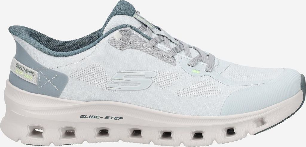 A side view of a single Skechers women's sneaker.