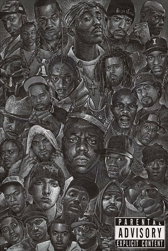 Hip Hop - Allstars - Poster - Größe 61x91,5 cm Produktbild 