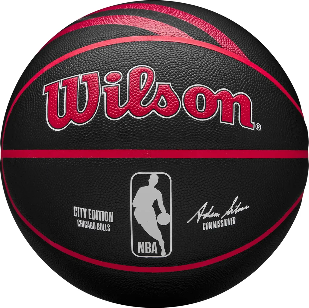 Ballon de Basket Wilson NBA Team City Chicago Bulls pour Salle et Extérieur