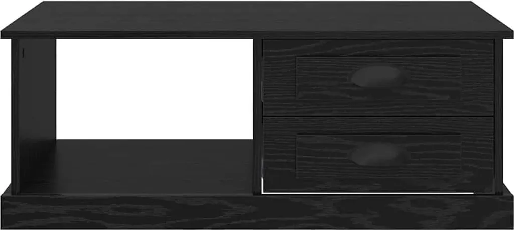 SYFAX Tavolino Rovere Nero 90x50 con Cassetto | Design Moderno Salotto - 6