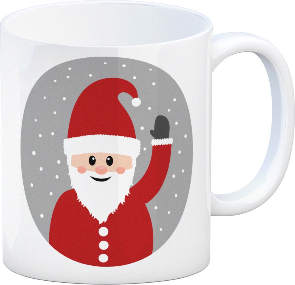 Weihnachtsmann im Schnee Kaffeebecher Weihnachten Nikolaus Geschenke Mütze Bart