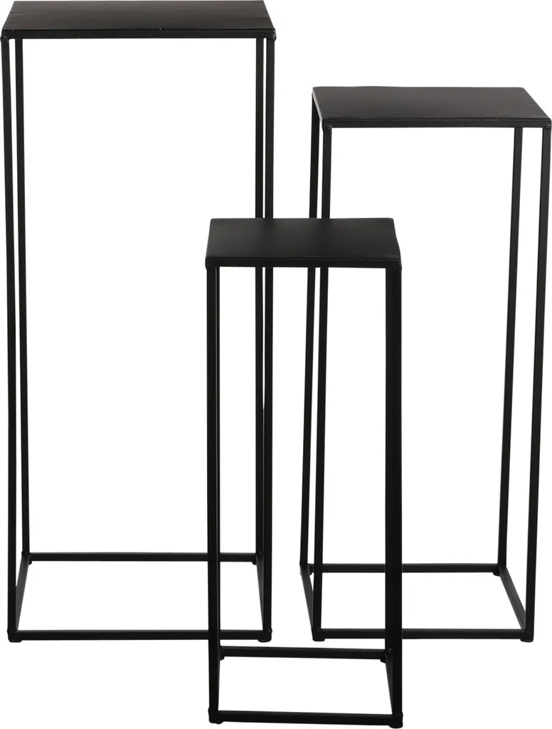 Table Haute Quinty en Fer Noir 30x70 cm : Robustesse et Style Minimaliste