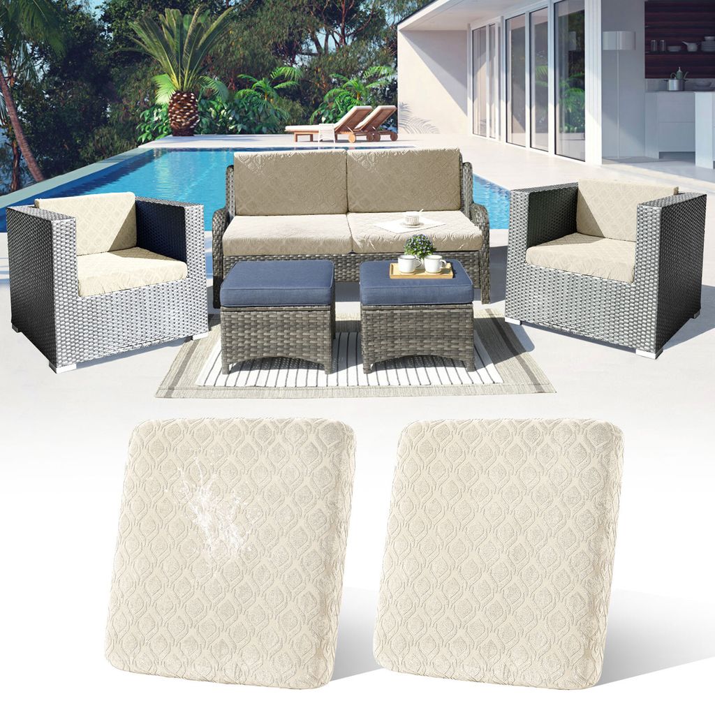 2 Stück Outdoor Kissen Wetterfest Sofabezug Wasserdicht Sofa Sitzkissenbezug Outdoor Sofa Überzug Bezüge Für Gartenpolster Sofa Cushion Cover S...