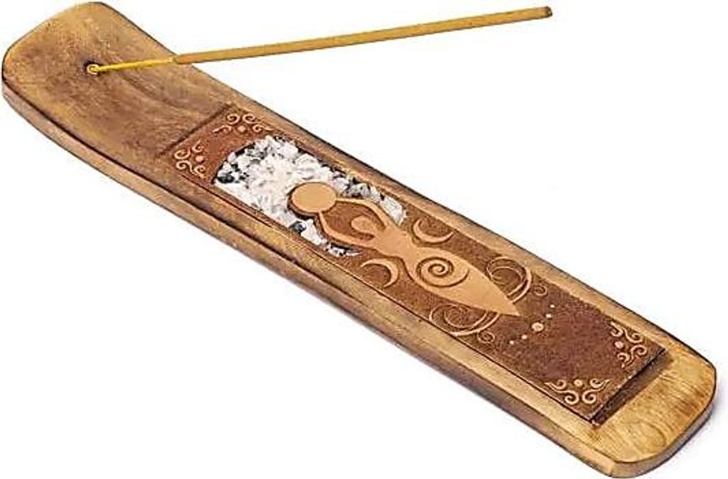 Räucherstäbchenhalter Mondgöttin Mondstein – ±15,5 x 5 cm, 2er-Set