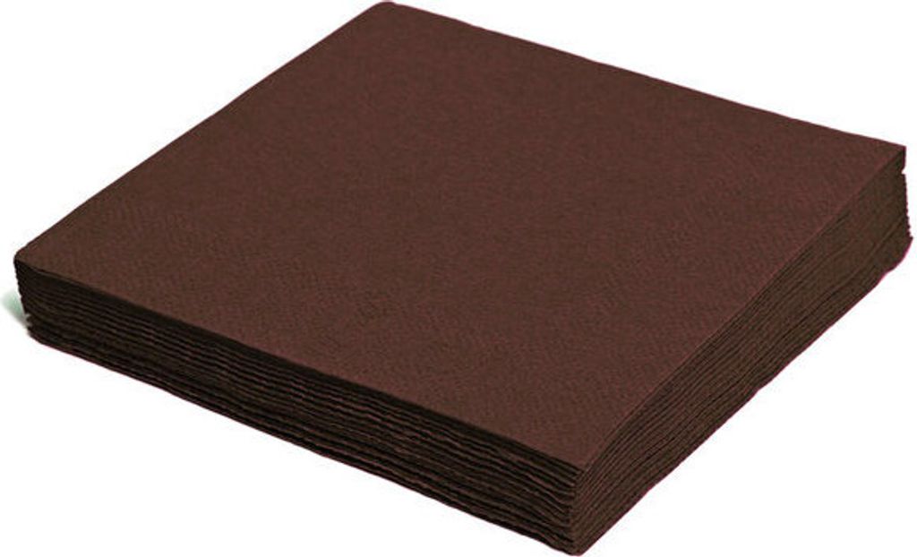 500x Servietten 33 x 33 cm 1/4 -Falz 2-lagig braun