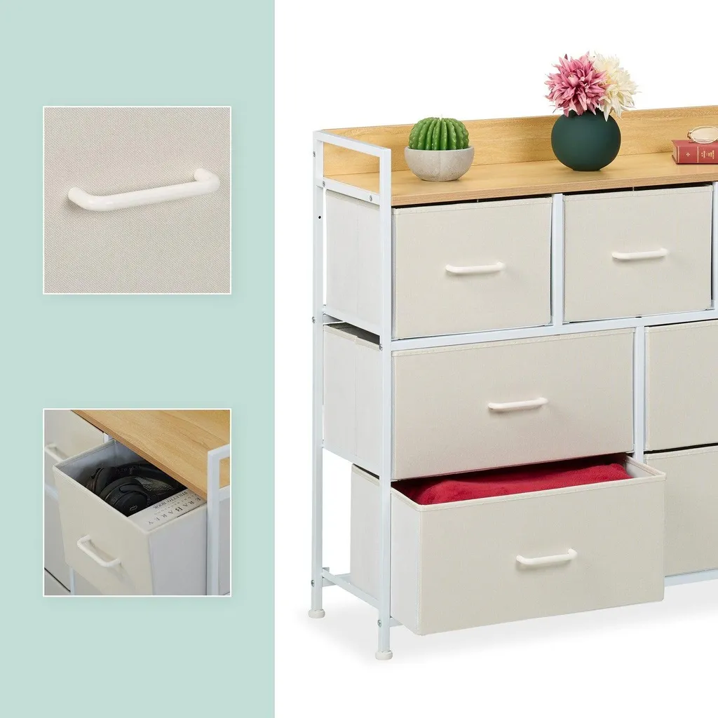 Bureau à 7 compartiments Modèle B7-Organize Chêne Clair 120x60 cm - 6