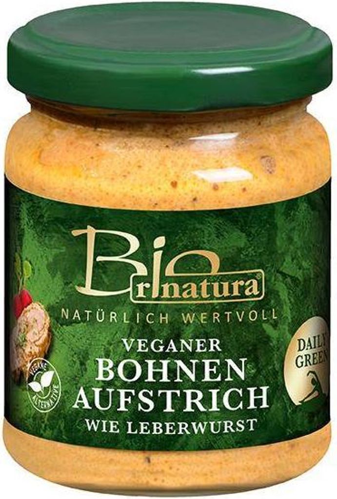 Rinatura Veganer Bohnenaufstrich wie Leberwurst 110 G Glas Vegan Glutenfrei würzig im Geschmack