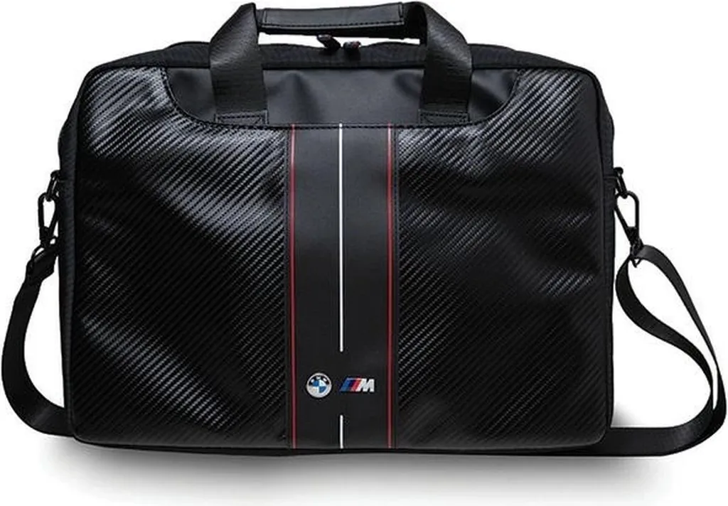 BMW M Collection Borsa Notebook 16 Pollici Carbon Look Nero/Rosso