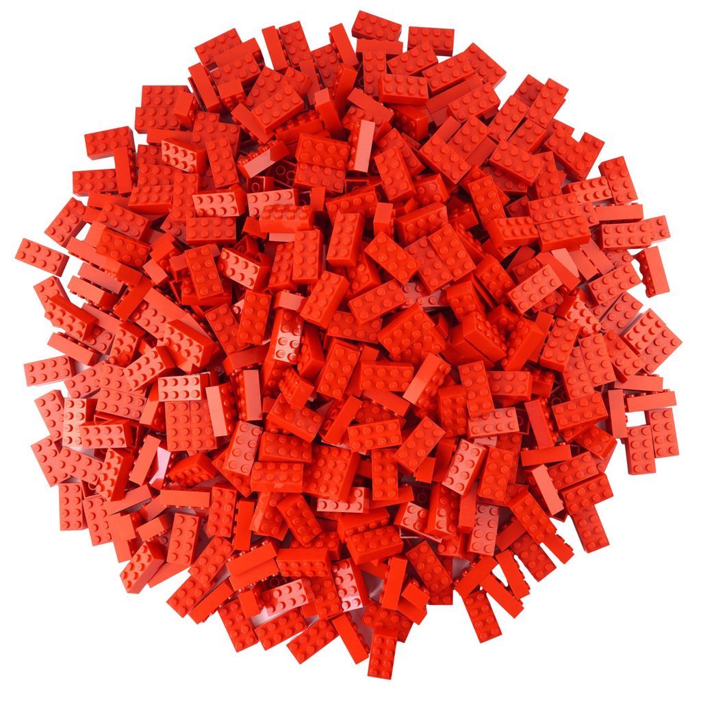 LEGO® 2x4 Steine Bausteine Rot - 3001 NEU! Menge 100x Produktbild 