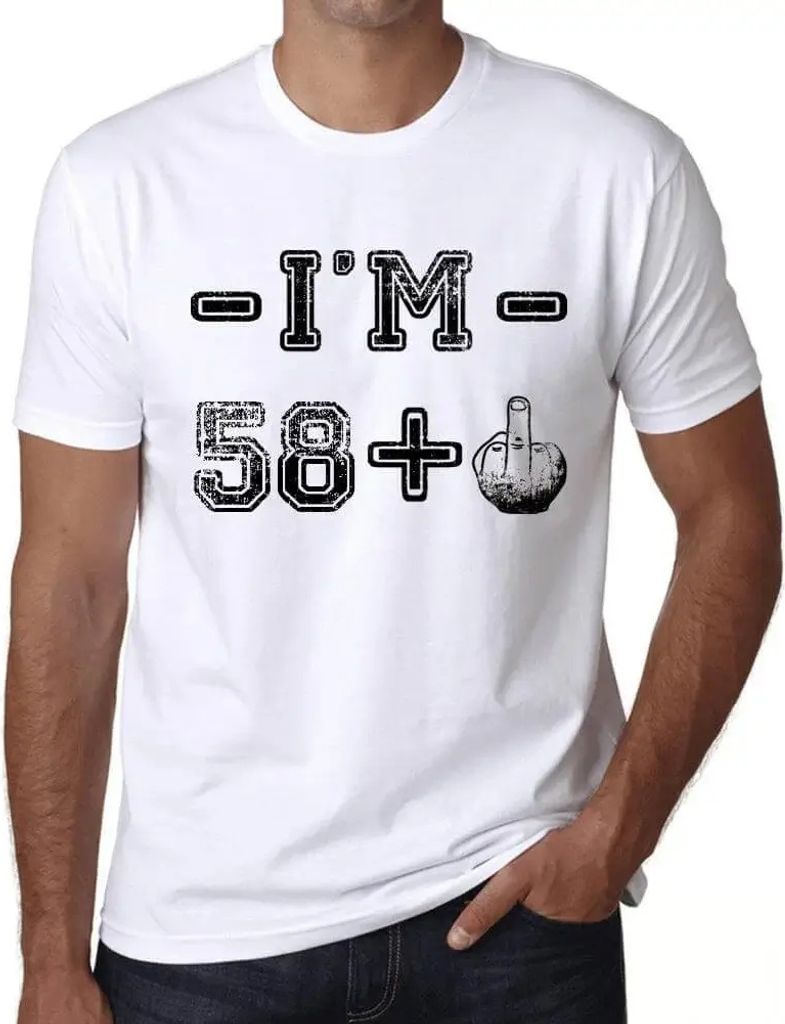 Herren Grafik T-Shirt 59 Jahre ich bin 58 + ein Mittelfinger – 59 Years I'm 58 + A Middle Finger – Geschenk 59. Geburtstag Jahrestag 59 Jahre J...