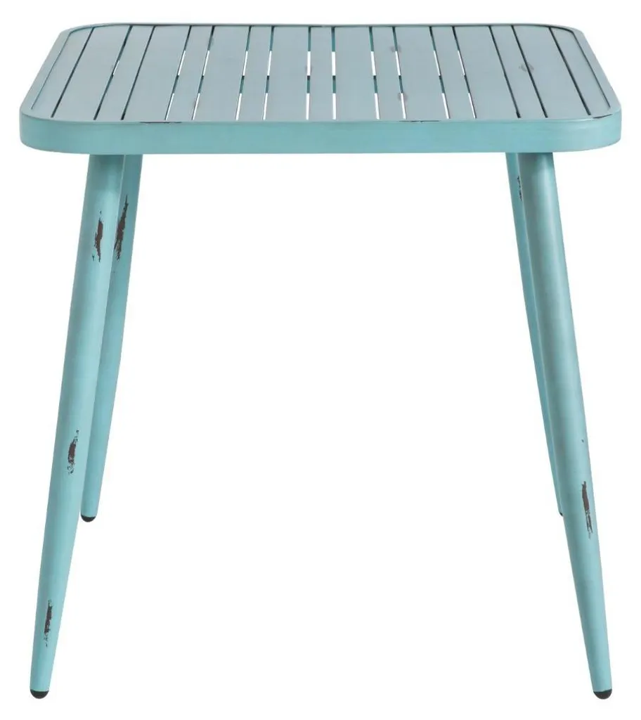 Table de jardin bleue en aluminium anti-corrosion 75cm SIGNATURE