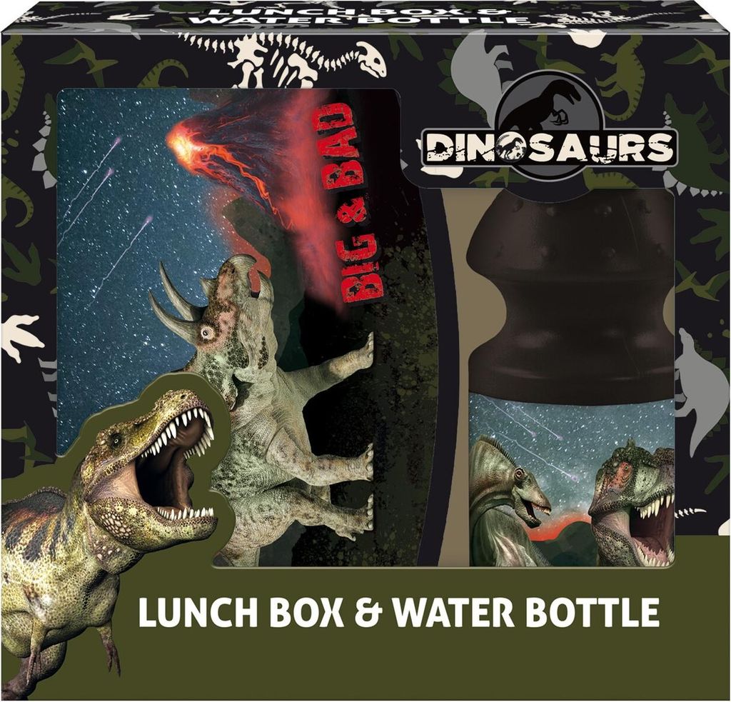 DERFORM Frühstücksset + Bidon Dinosaur 17