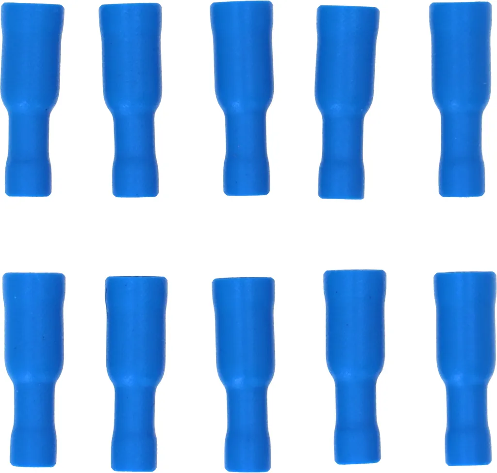 Carpoint 549 Blu Ø 5,0mm - 10 Pezzi Presa a Spina Rotonda Alta Qualità
