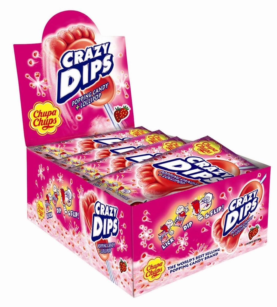 Chupa Chups Crazy Dips Jahodové lízanky 24 x 14 g Obrázok produktu 