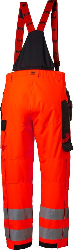Helly Hansen Wetterschutz-Latzhose ALNA SHELL CONSTRUCTION PANT C 71496, Farbe:red/ebony, Größe:46