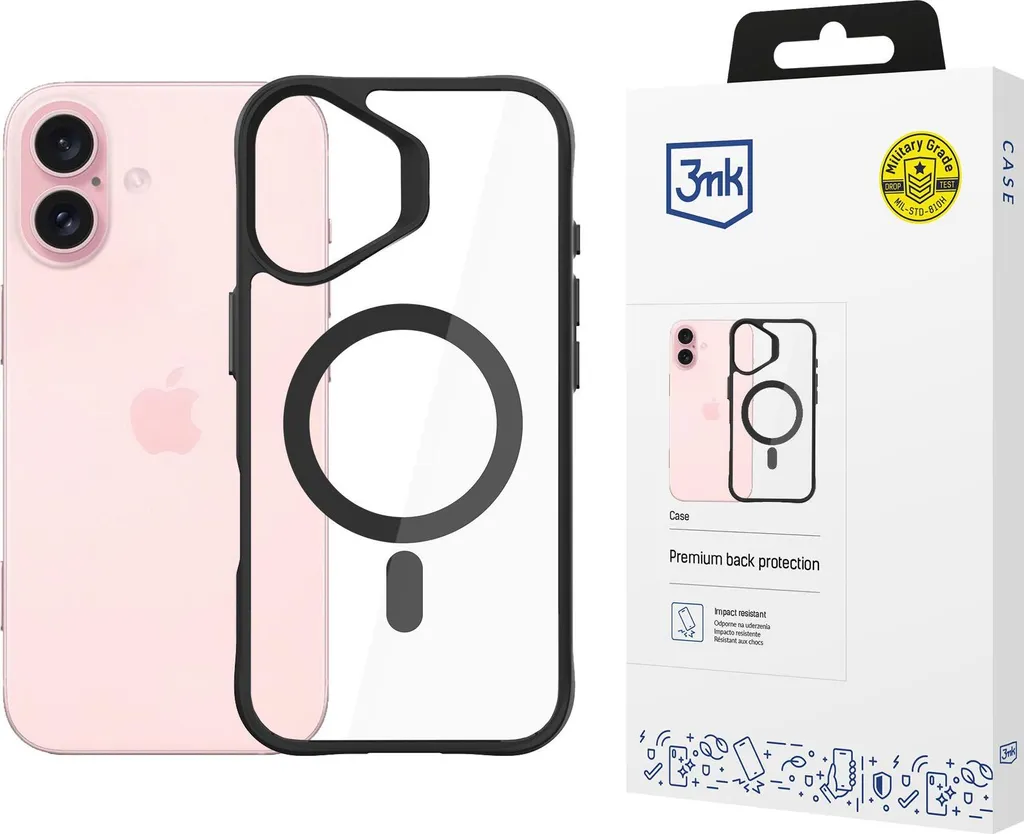 Custodia Protettiva iPhone 16 3mk Satin Armor MagCase MagSafe