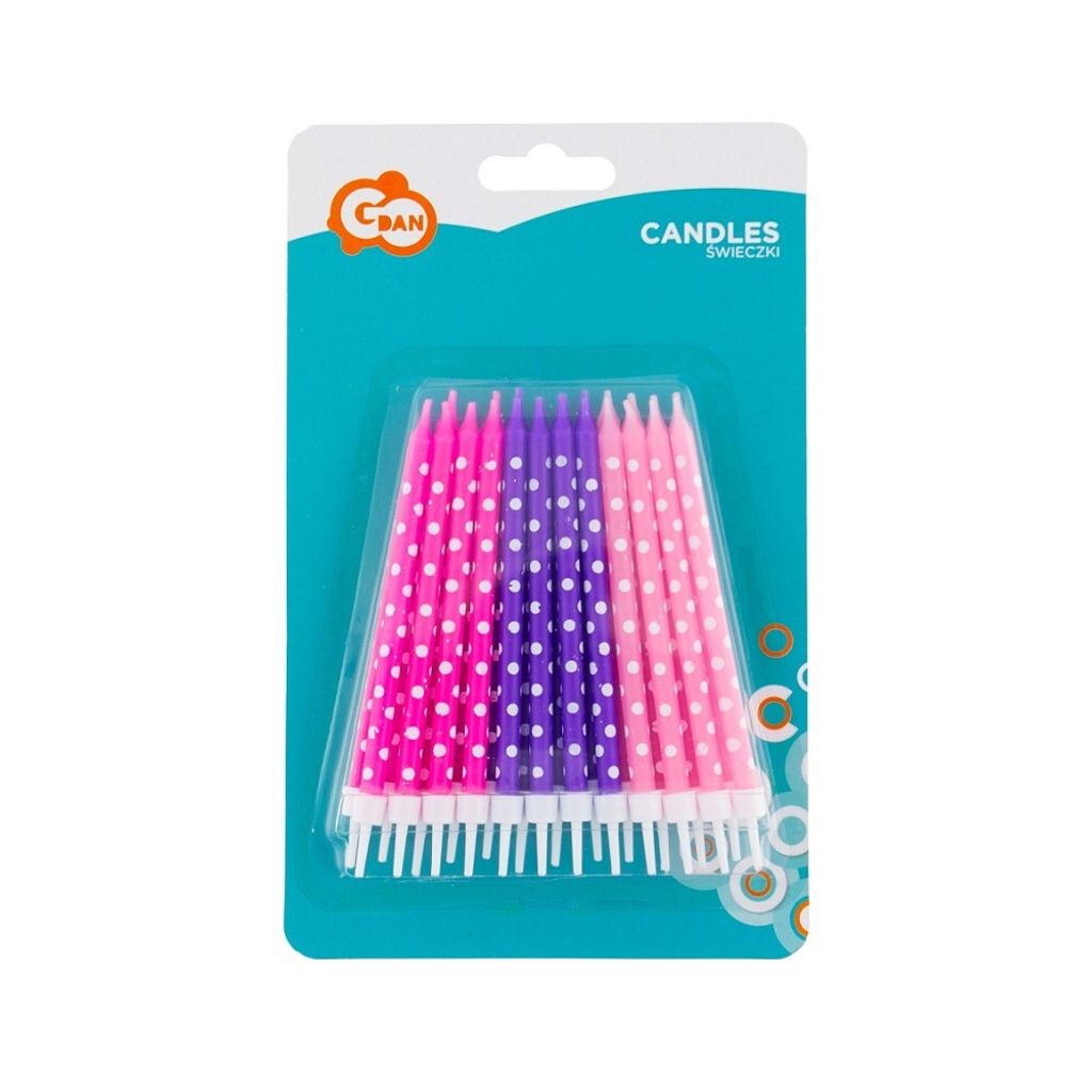 12 Candeline Per Torta Di Compleanno Rosa - Lunghe 14 Cm - Perfette Per Decorazioni Festose - 3