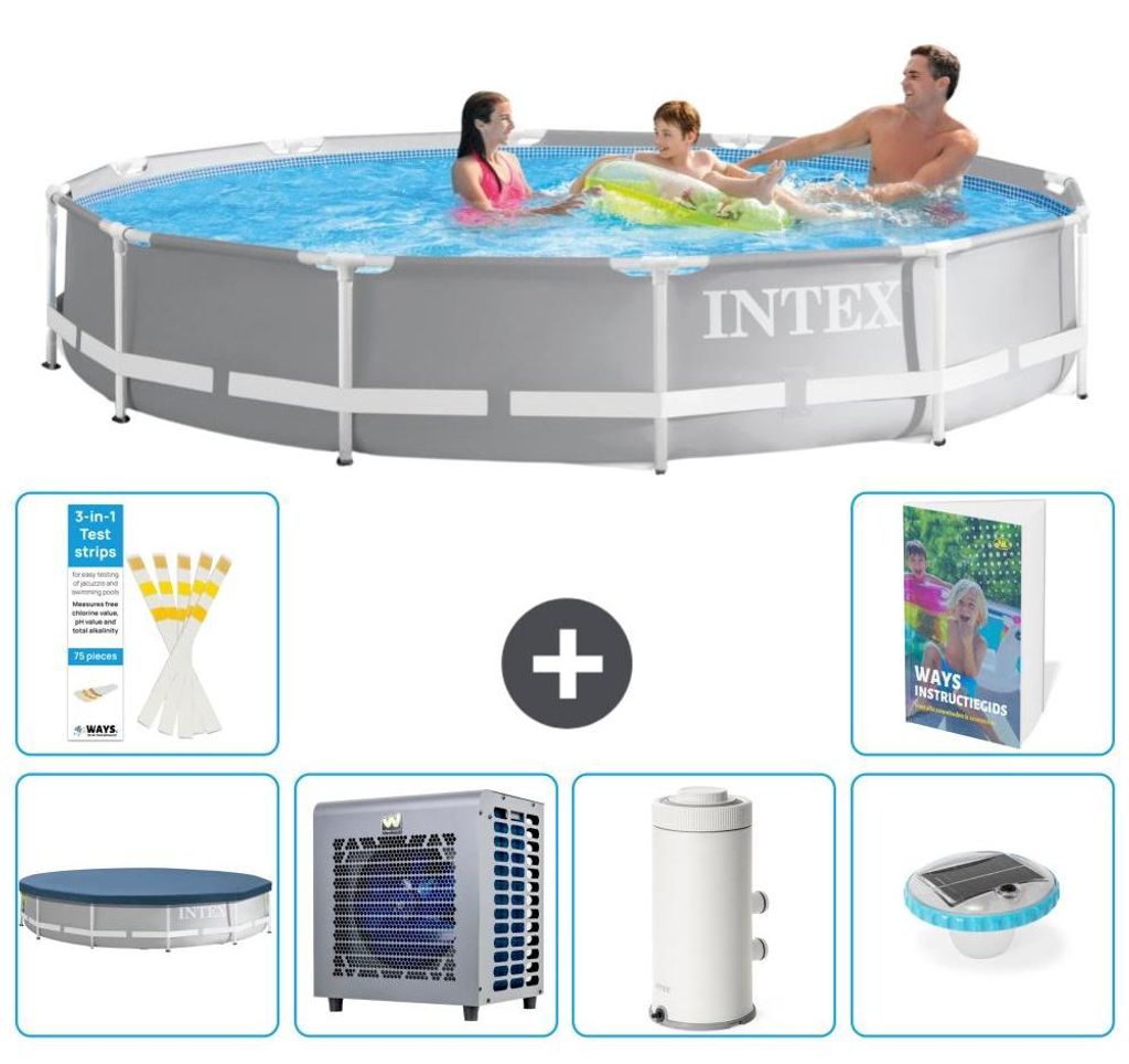 Prism Frame Pool Rund - 366x76 cm - 7-teilig S1