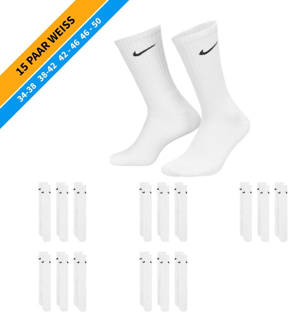 NIKE Socken - Farbe: 15 Paar Weiß Tennis Socken - Größe: Produktbild 