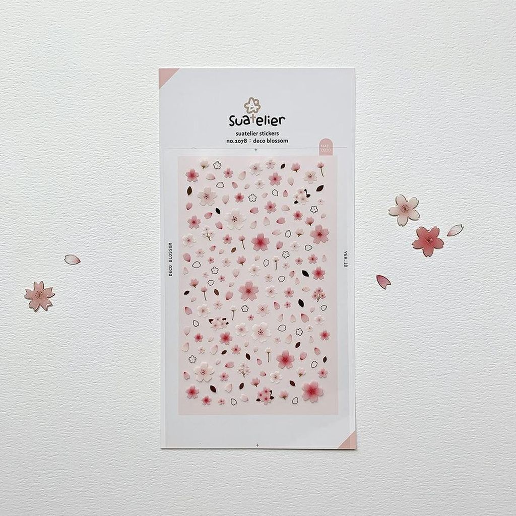 Deko-Aufkleber „Rosa Blumen“ – SuAtelier Produktbild 