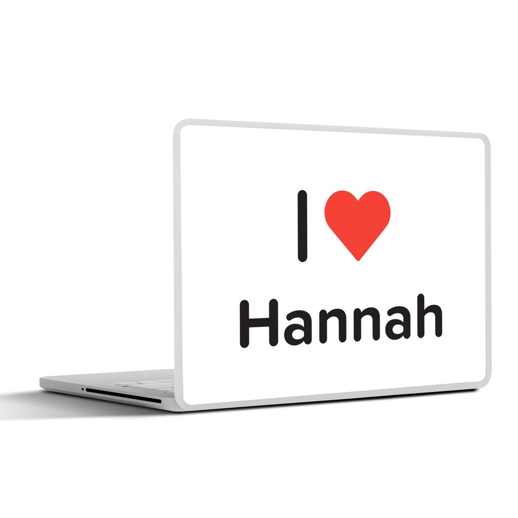 MuchoWow Laptop Aufkleber Sticker Cover Ich liebe - Hannah - Mädchen 40x30 cm - Laptop Dekoration - Selbstklebend