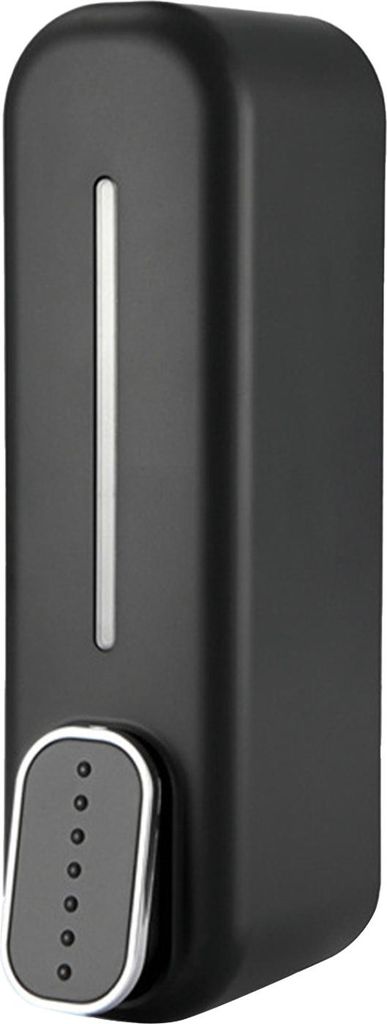 Wandmontierter Flüssigseifenspender, manuell montierbar, 300 ml, glatte Oberfläche, für Küchen, Esszimmer, Krankenhäuser, Badezimmer, Schwarz
