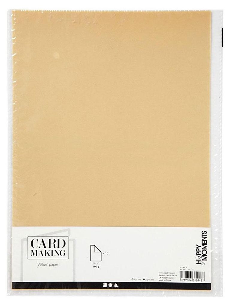 Creativ Company Vellum Paper A4 Naturel, 10 Blätter Produktbild 