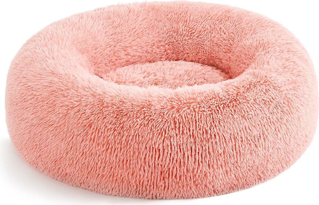 Hundebett, flauschig, langplüschig, rosa