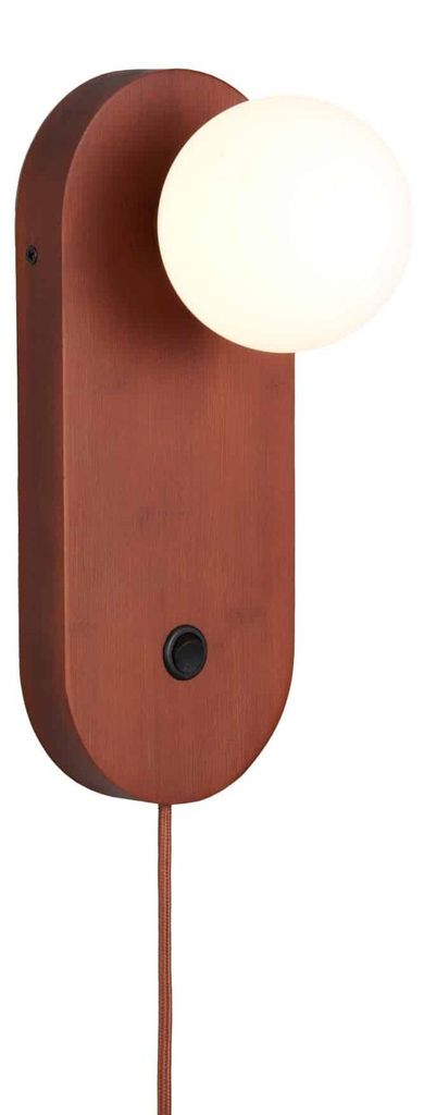 GOOD&MOJO - Wandlampe Java - Braun - Ø12.5x30cm