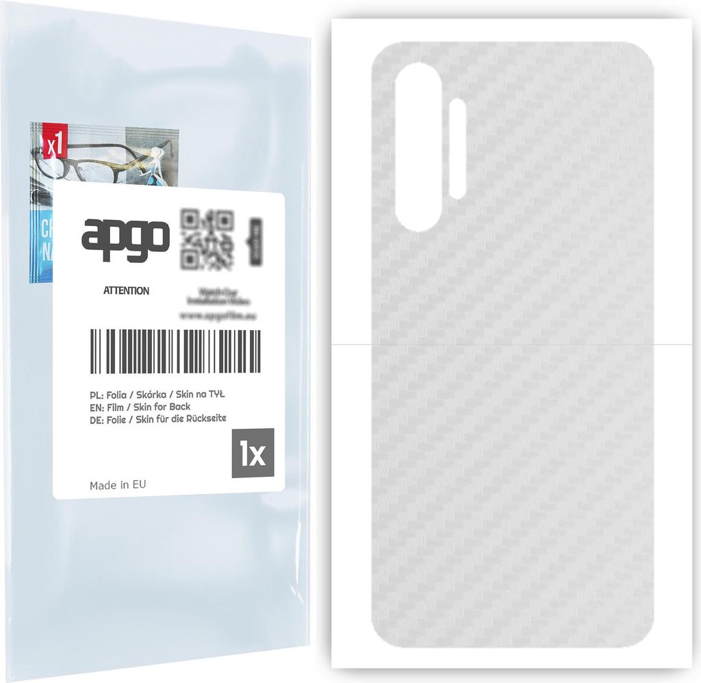apgo Rückseite Schutzfolie für Realme X2 - Hinten Schutzfolie Carbon Transparent (durchsichtig), Rückseite Folie schützt vor Kratzern und Fing...