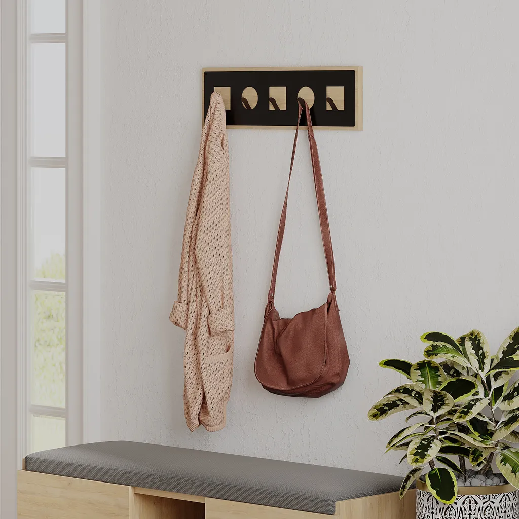 Decortie Icon Rovere: Appendiabiti Design per Studio e Ufficio - 2