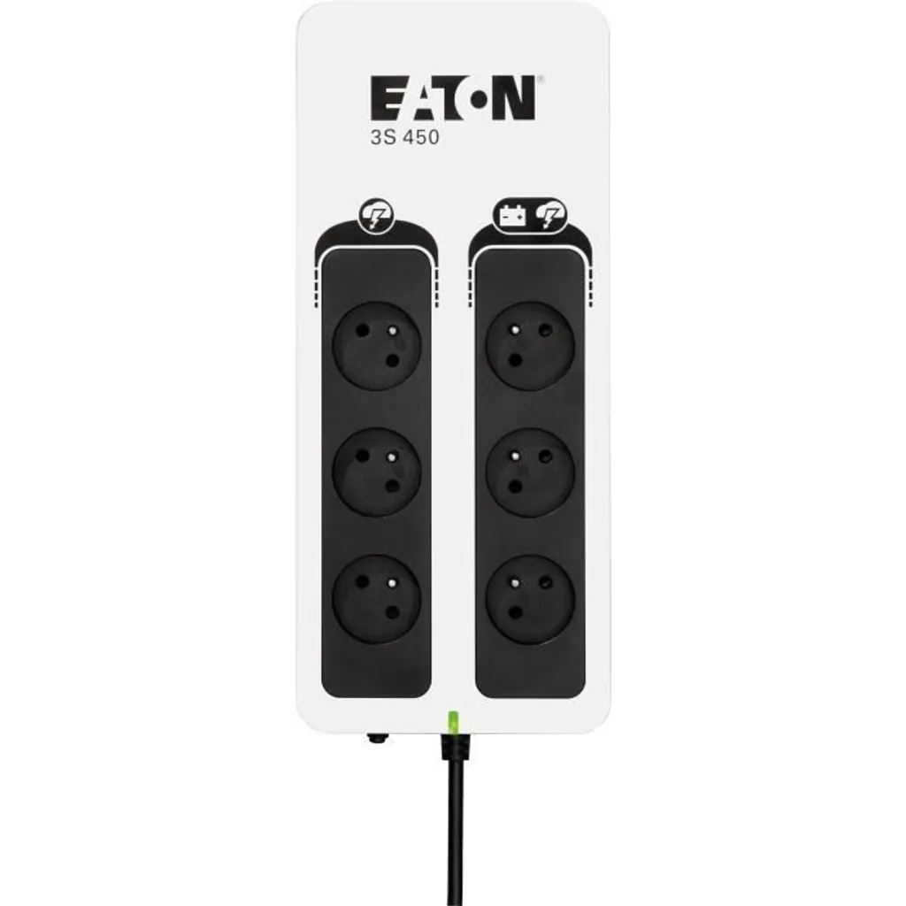 Eaton 3S 450 Onduleur Compact 6 Prises FR - Protection 270W Parafoudre
