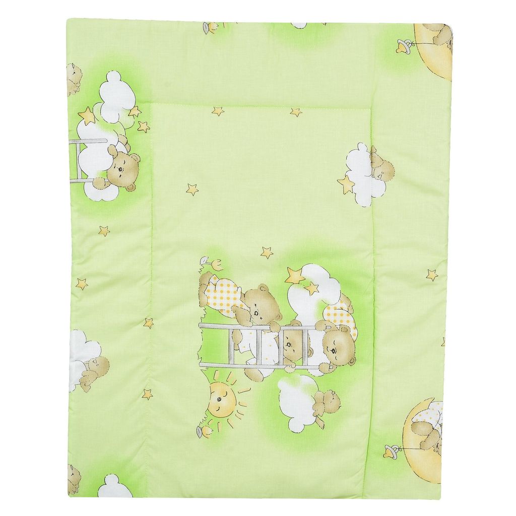 Baby Delux Wickeltischauflage 70x75 cm Wickelauflage Wickelunterlage Baumwolle wasserdicht Nachtland Grün