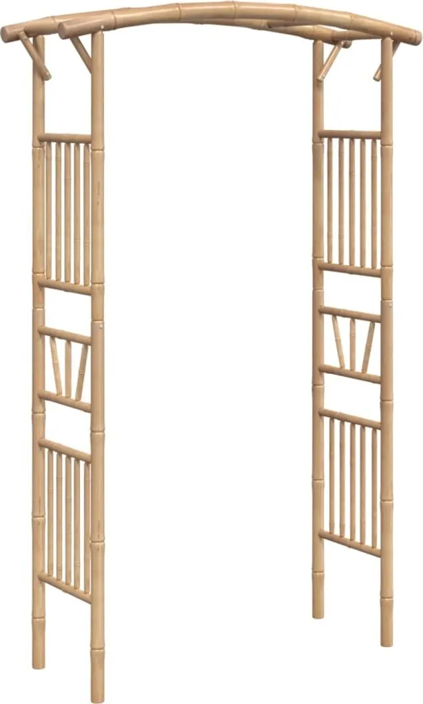 vidaXL Arc de roses en bambou naturel 118x40x187 cm pour jardin