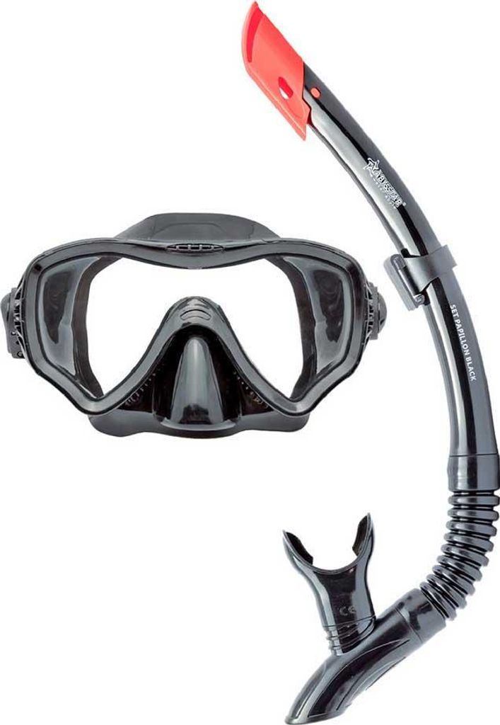 Abysstar Papillon Schnorchelset Schwarz Schwarz One Size